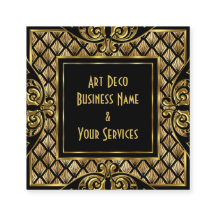 Elegant Stylish Art Deco Gold Black Vintage 1930