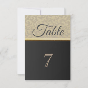 Elegant Stylish Black Table  Card