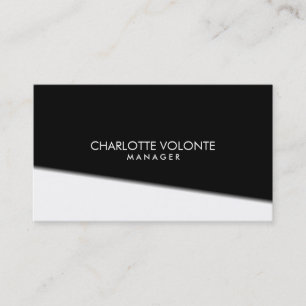 Elegant Stylish Black White Professional Business Card