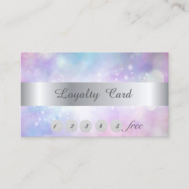 Elegant Stylish Bokeh   Loyalty Card (Front)