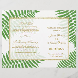Elegant Stylish Bracken Wedding Program