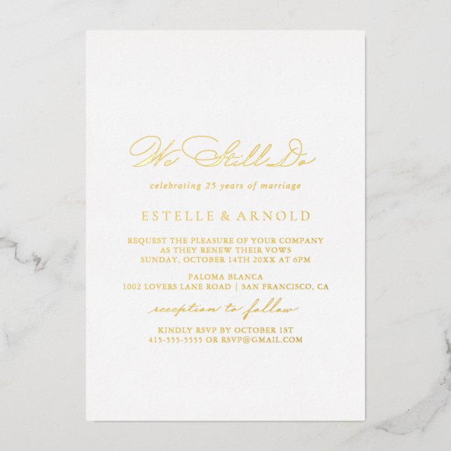 Elegant Stylish Calligraphy We Still Do Gold  (Front)