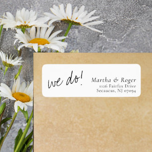 Elegant Stylish Calligraphy Wedding Return Address