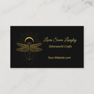 Elegant stylish chic black and gold business card