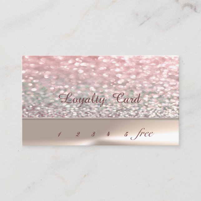 Elegant Stylish Chic , Bokeh   Loyalty Card (Front)