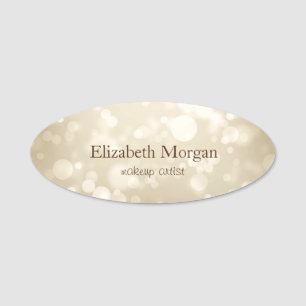 Elegant Stylish Chic Bokeh Name Tag