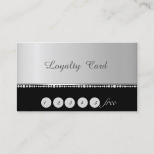 Elegant Stylish Chic,Diamonds,Pearls Loyalty Card