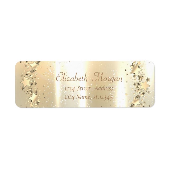Elegant ,Stylish,Chic, Faux Gold Stars (Front)