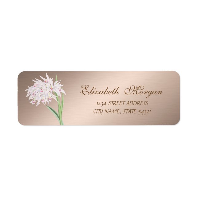 Elegant Stylish Chic Flower   Address (Front)