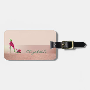 Elegant Stylish Chic,Flower High Heel Luggage Tag