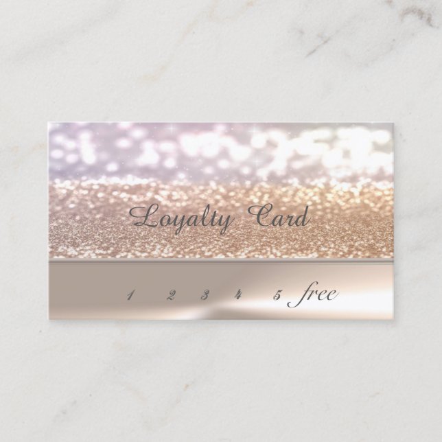 Elegant Stylish Chic,Glittery Bokeh   Loyalty Card (Front)