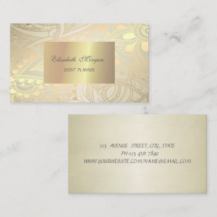 Elegant Stylish Chic,Gold Swirls Business Card