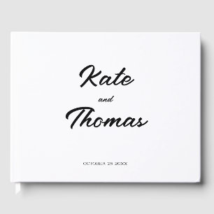 Elegant Stylish Chic Modern Simple Minimalist  Guest Book