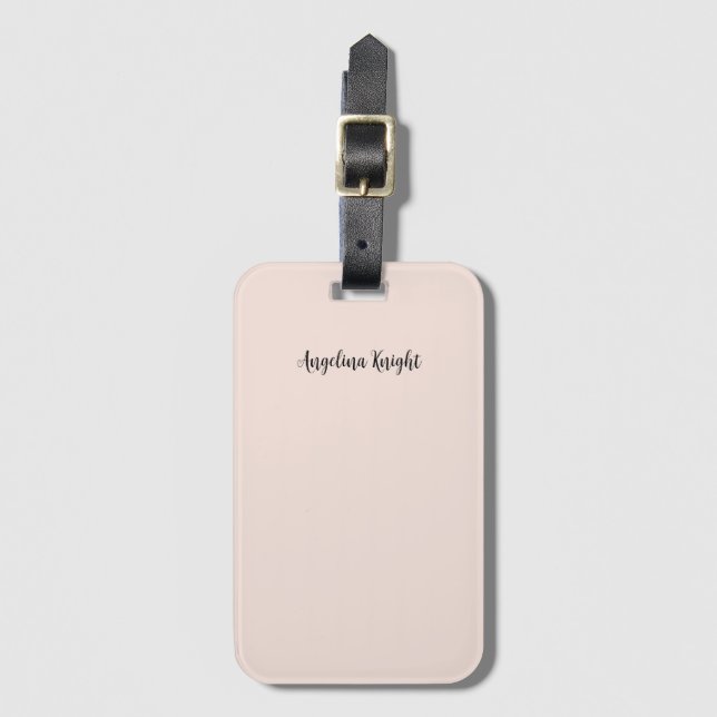 Elegant Stylish Chic Plain Handwriting Script Luggage Tag (Front Vertical)