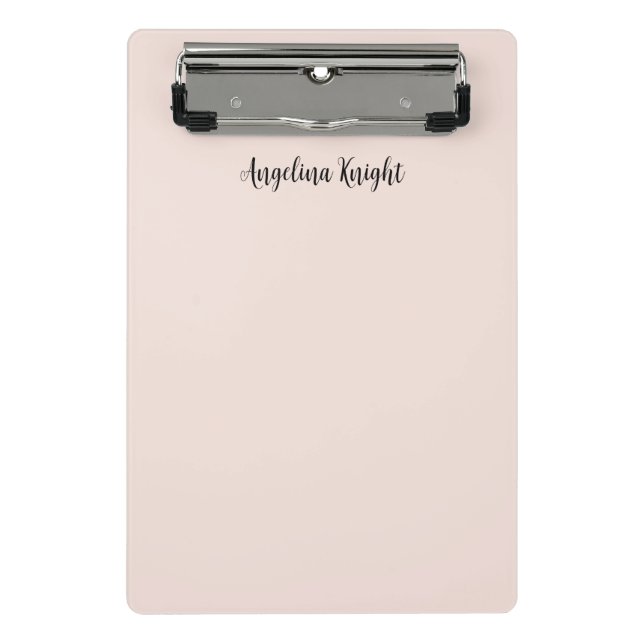 Elegant Stylish Chic Plain Handwriting Script Mini Clipboard (Front)
