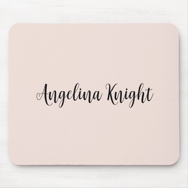 Elegant Stylish Chic Plain Handwriting Script Mouse Pad (Front)