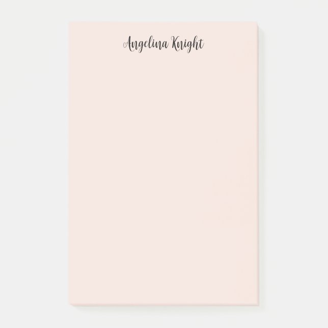 Elegant Stylish Chic Plain Handwriting Script Post-it Notes (Front)