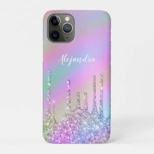 Elegant stylish colorful holographic glitter drips Case-Mate iPhone case