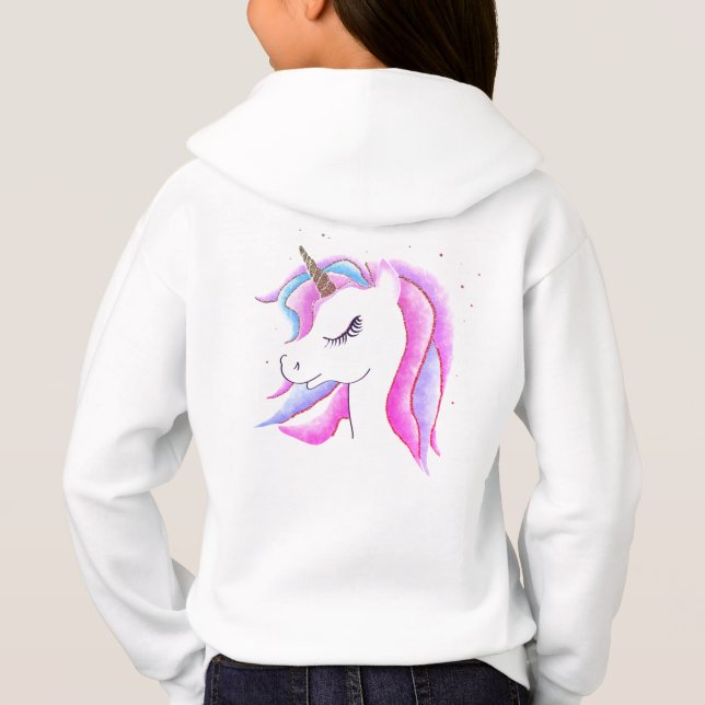 Elegant, Stylish, Colorful, Rainbow Unicorn (Back)
