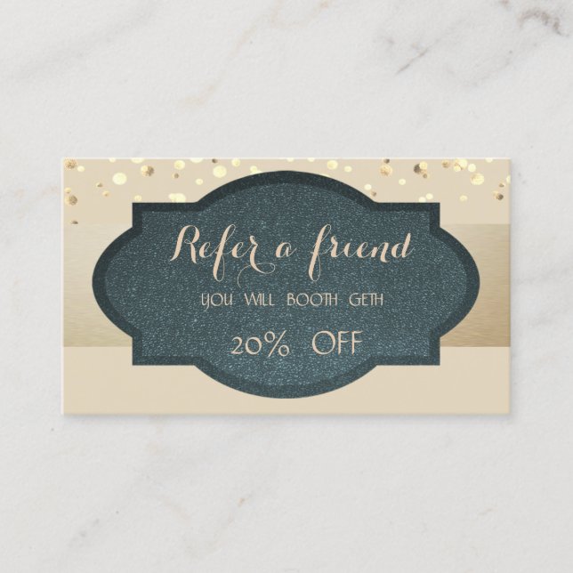 Elegant Stylish ,Confetti,Referral Card (Front)
