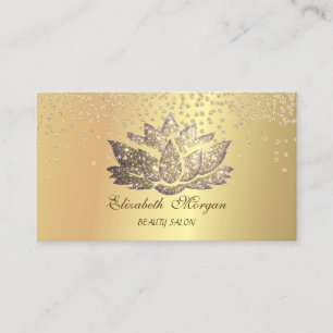 Elegant Stylish Diamonds Glitter Lotus Business Card