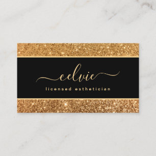 Elegant Stylish Faux Gold Glitter   Business Card