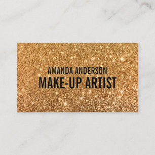 Elegant Stylish Faux Gold Glitter   Business Card