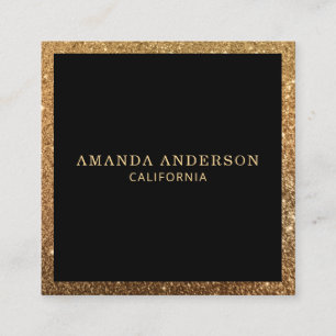 Elegant Stylish Faux Gold Glitter   Business Card