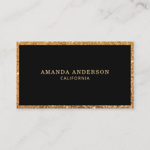 Elegant Stylish Faux Gold Glitter   Business Card