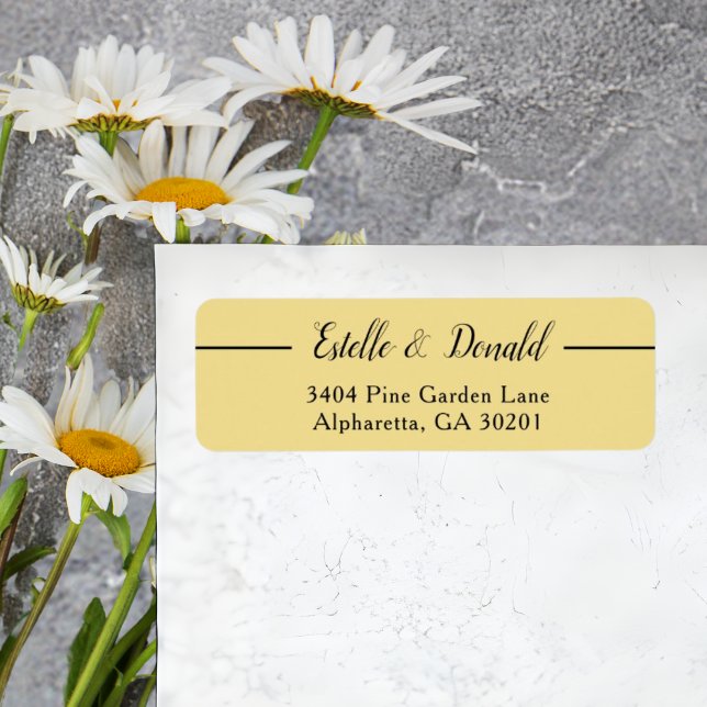 Elegant Stylish Faux Gold Wedding Return Address  (Creator Uploaded)