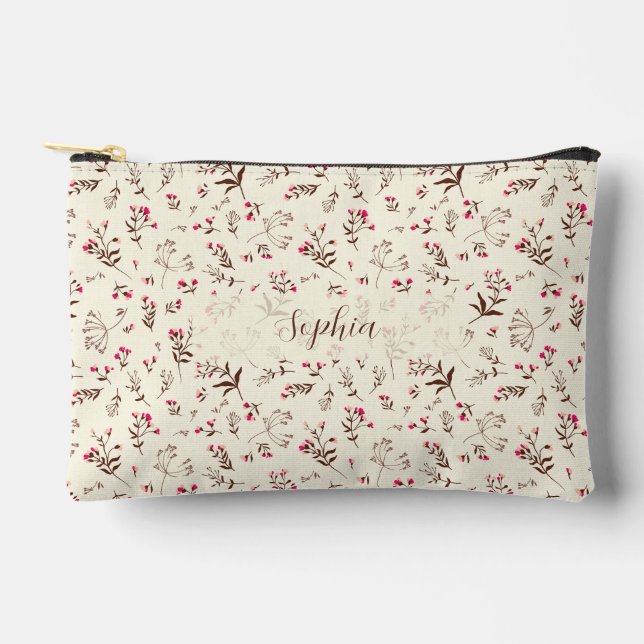 Elegant Stylish floral Pencil case, makeup  Accessory Pouch (Front)