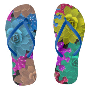 Elegant & Stylish Floral Watercolor Art Design Jandals
