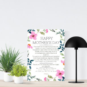 elegant stylish flower simple gifts mother's day holiday card
