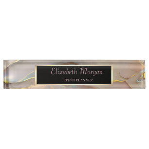 Elegant Stylish Frame Opal Nameplate