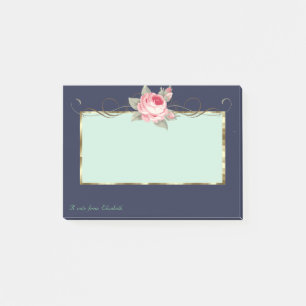Elegant Stylish,Frame,Rose Post-it Notes