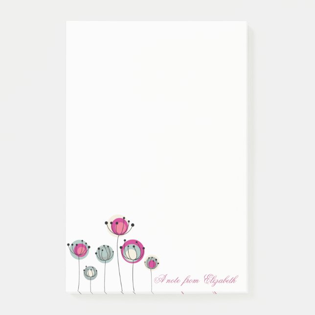 Elegant Stylish Girly ,  Flowers Post-it Notes (Front)