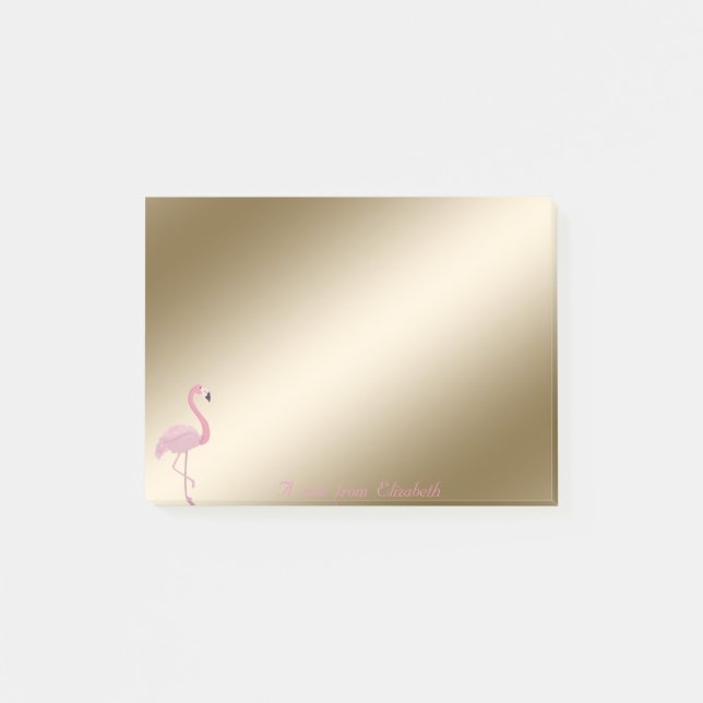 Elegant Stylish,Girly, Pink Flamingo Post-it Notes (Front)