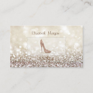 Elegant Stylish,Glittery Bokeh,High Heels Business Card