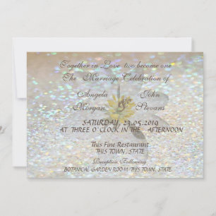 Elegant Stylish,Glittery,Daisy  Wedding Invitation