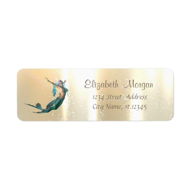 Elegant, Stylish  Gold , Mermaid (Front)
