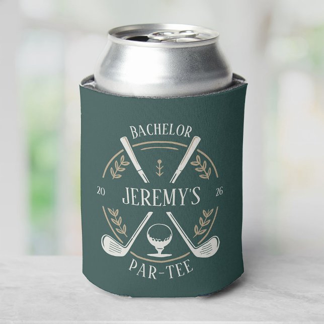 Elegant Stylish Golf Par-tee Bachelor Party Custom Can Cooler (Creator Uploaded)