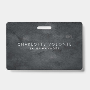 Elegant Stylish Grey Professional Art ID Badge