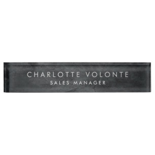 Elegant Stylish Grey Professional Art Nameplate