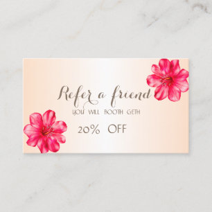 Elegant Stylish Hibiskus Referral Card