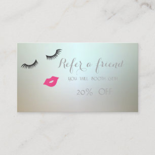 Elegant ,Stylish,Lashes,Lips  Referral Card