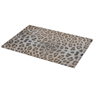 Elegant stylish leopard cheetah fur animal print cutting board
