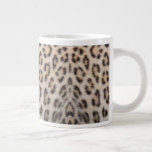 Elegant stylish leopard cheetah fur animal print large coffee mug