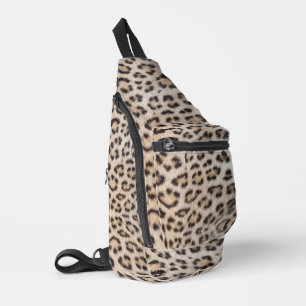 Elegant stylish leopard cheetah fur animal print sling bag