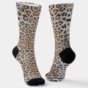 Elegant stylish leopard cheetah fur animal print socks