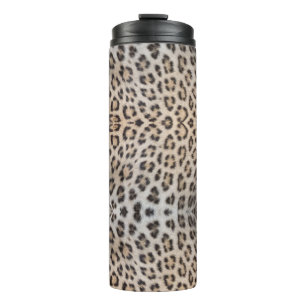 Elegant stylish leopard cheetah fur animal print thermal tumbler